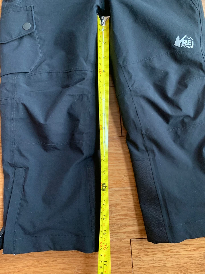 Pantalones de nieve REI niños xxs negros unisex cintura ajustable ¡EXCELENTE ESTADO USADOS! Foto 4 de 4