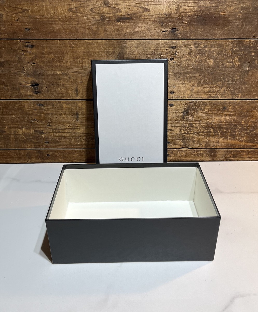 GUCCI ボックス AUTHENTIC GUCCI BLACK WHITE EMPTY STORAGE GIFT BOX 14” x 8” x 5.25