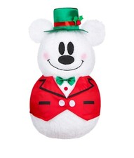New Mickey Mouse Christmas Door Greeter Porch Holiday Sherpa Snowman With Tags