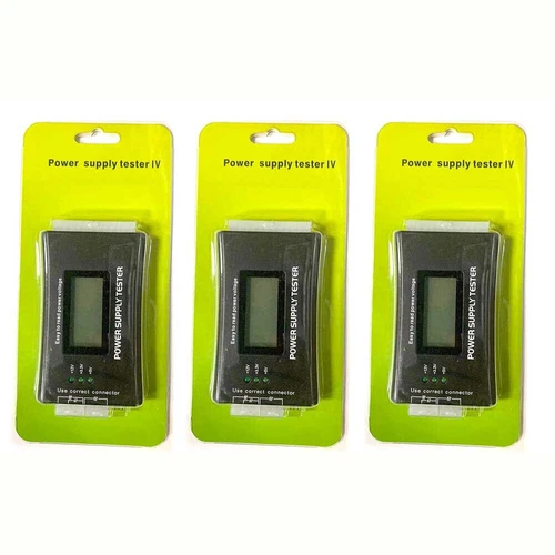 3pcs Power Supply Tester PC Computer LCD 20/24Pin 4 PSU ATX ITX SATA HDD Digital