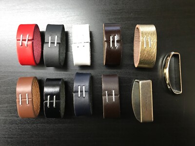 Real Leather and Metal BELT LOOPS, KEEPERS for 32mm Wide