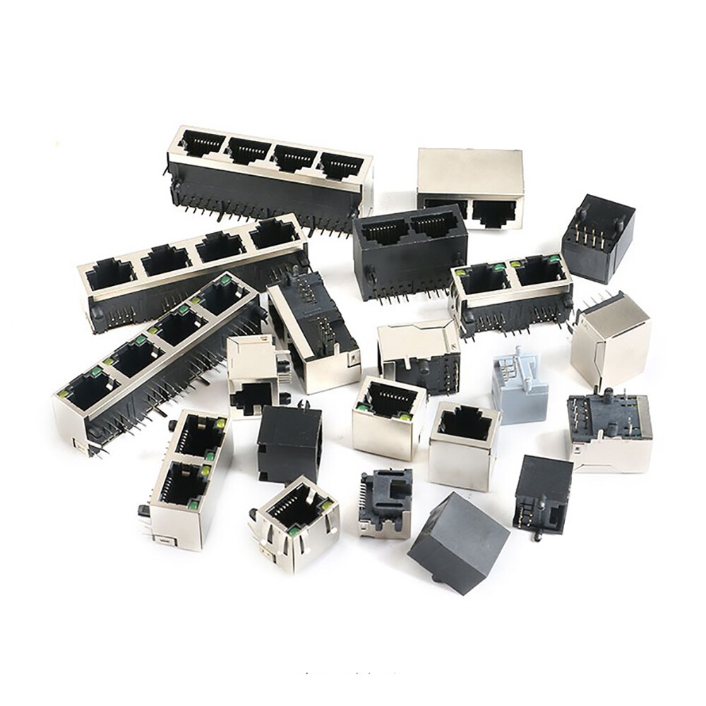Sourcing Map RJ45 Cat5 Coupler – 8 Female-to-Female PCB Mount Ethernet Adapters For Easy Network Extension 9 thumbnail image