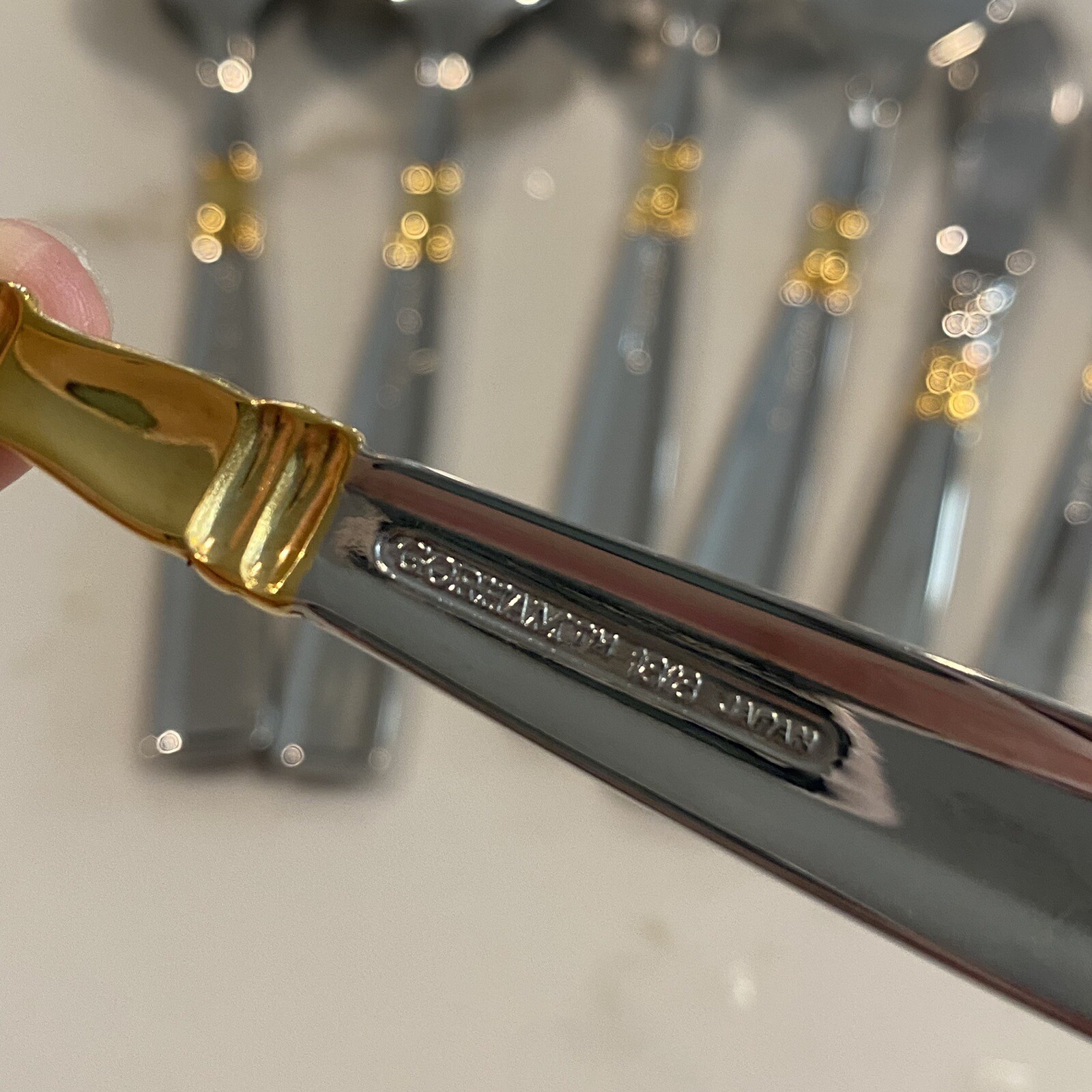 Gorham Ariana Aureate Gold Plated Stainless 18/8 Flatware 7pc SERVING PIECES eBay