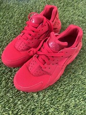 Nike Air Huarache Run Triple Red Boys Size 6Y Athletic Shoes Sneakers 654275-600