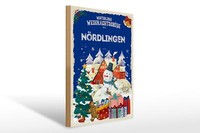 Holzschild WeihnachtsgrüßE NÖRdlingen Geschenk Deko Schild 30X40 Cm