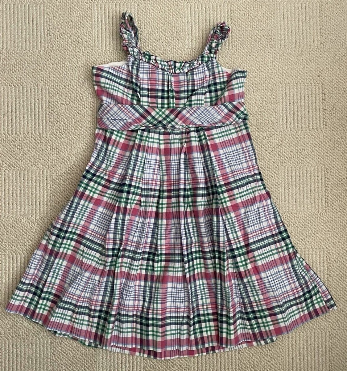 pink and green plaid dress Queen Of Sparkles Green Plaid Oversized Shamrock Cotton Tank Dress – Deja  Nu Tx main image 0