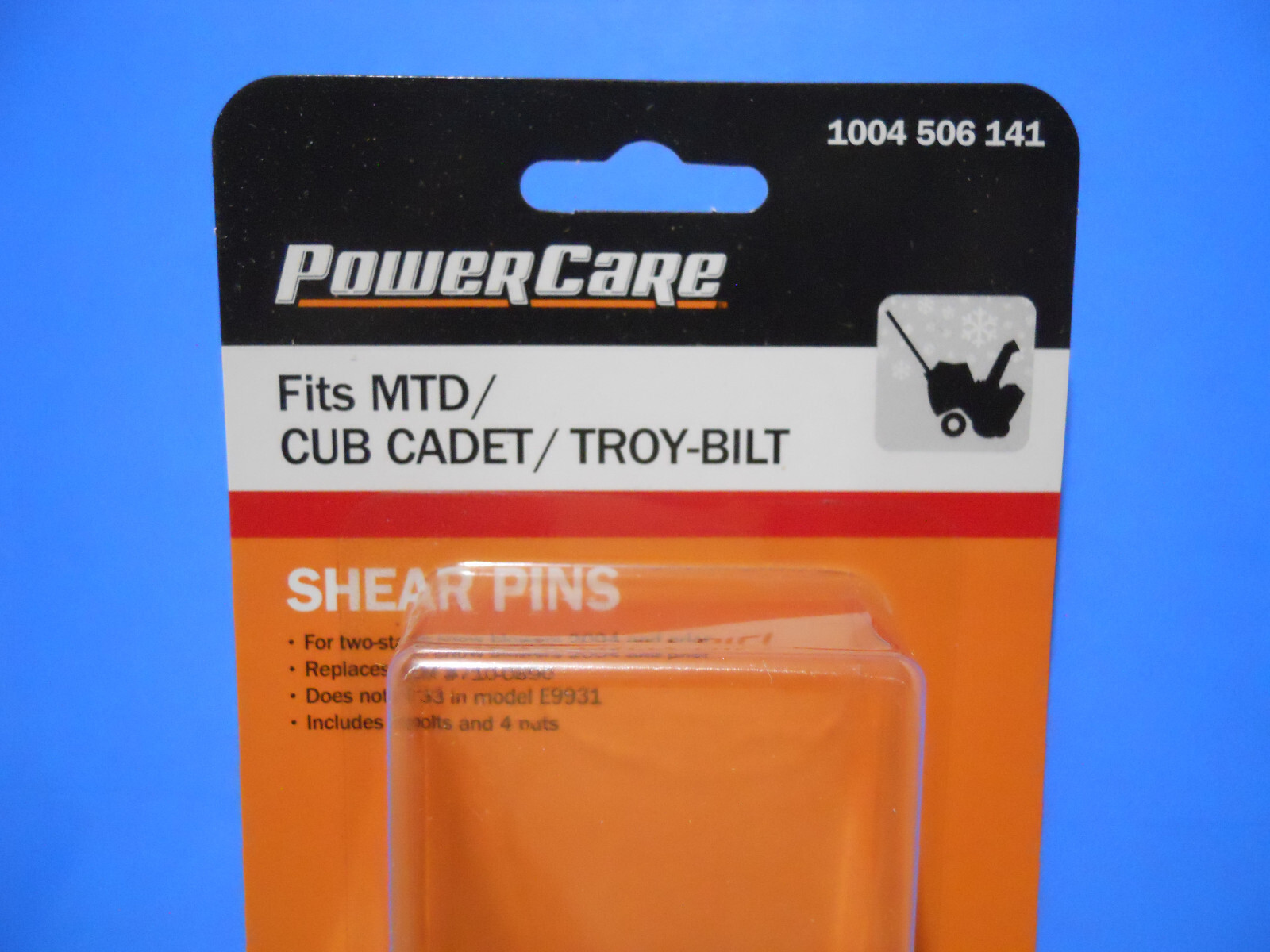 Shear Pins for Troy-Bilt, Cub Cadet, MTD Snow Blowers, Replaces OEM No. 710-0890