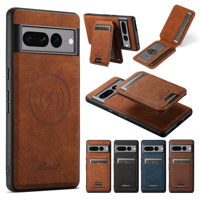 Luxury Leather Card Holder Magsafe Phone Case For Google Pixel 8 7 6 6 Pro 7A