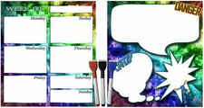 Set with 5 Items - Weekly Magnetic Dry Erase Calendar Planner Organizer