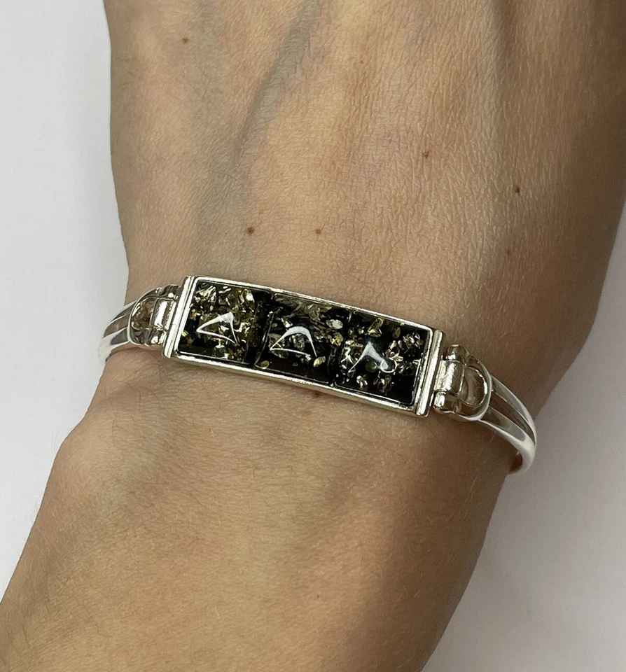 Genuine Baltic Amber Stone Bracelet with Sterling Silver 925.Amber Stone Jewelry - Image 3 of 4