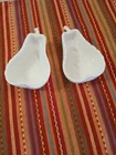 Vintage 1950's HAZEL ATLAS Pear Shaped Dish White MILK GLASS with Fruit Designs