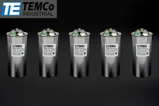 TEMCo 80/7.5 MFD uF Dual Run Capacitor 370 440 vac Volts 5 LOT AC Motor 80+7.5