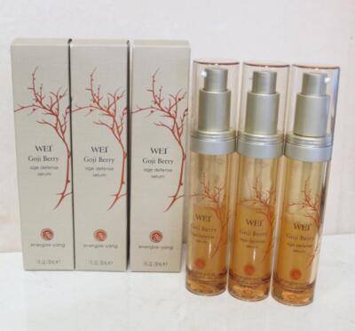 WEI GOJI BERRY AGE DEFENSE SERUM BOXED LOT OF 3 * SEE DETAILS*