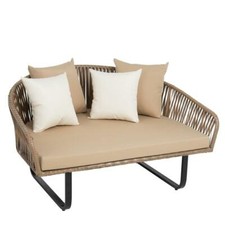 Polyrattan Lounge Gartenmöbel Sonneninsel XXL Sessel 140 cm Rattan Sitzgruppe