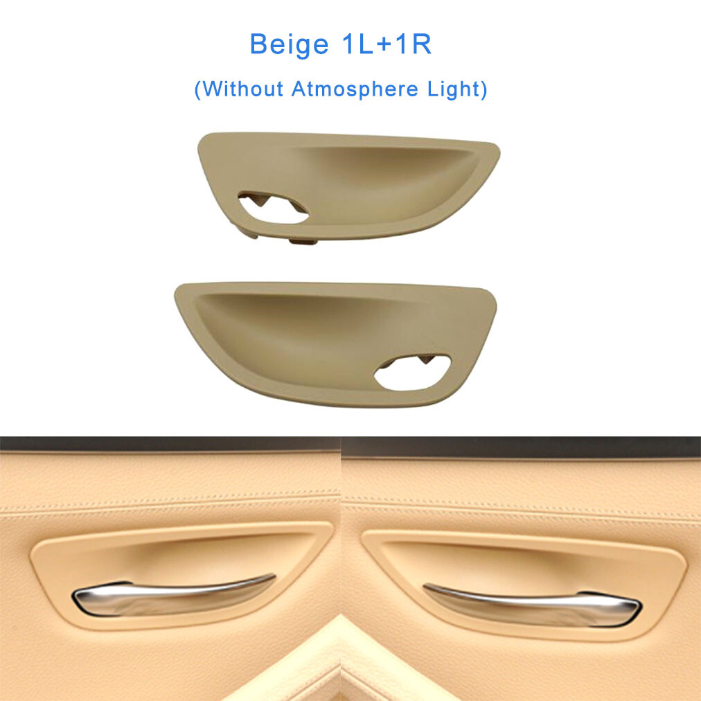 For BMW 5 Series 2010-2017 2PCS Interior Door Handle Bowl Cover Trim Beige