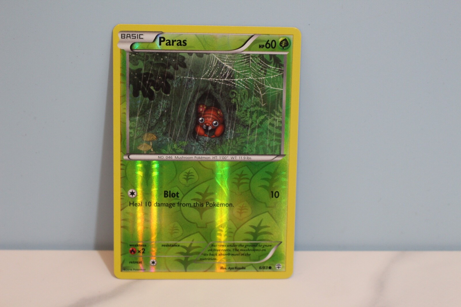 Pokemon - Paras - 6/83 - Common - Reverse Holo - Generations - NM