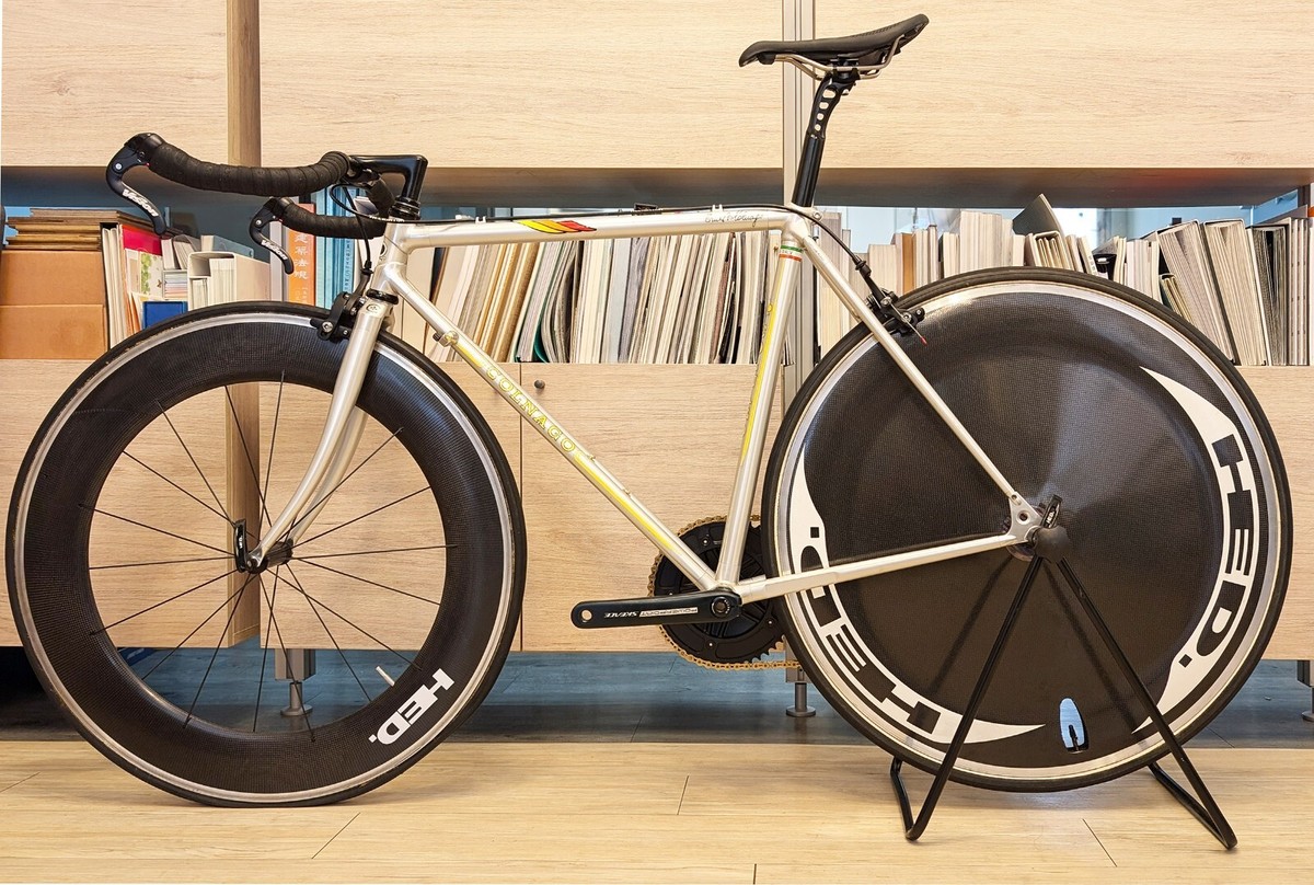 Rare Vintage Colnago Alan Bi-tube single speed road bike HED