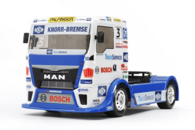 Tamiya 58632 Team Hahn Racing MAN TGS - TT-01E RC Bausatz (Auto ohne ESC)