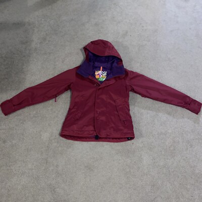 Womens EUC BURTON Dry Ride Snow Board Ski Jacket size L Large Maroon!