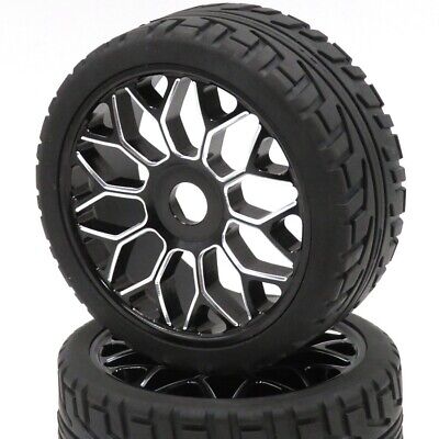 4Stk RC 1/8 Soft Reifen Tires & 1:8 Felge Wheels Hex 17mm For RC HPI On-Road Car