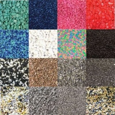 Aqua One Aquarium Gravel Coloured Sand & Natural River Stone Fish Tank Decor 2kg