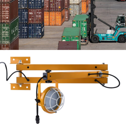 Foldable Loading Dock LED Lights Outdoor Work Swing Arm Lamp for Warehouse 50W - Picture 3 of 13