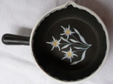 Gabriel Fourmentraux Desvres poêle caquelon 21,2  Ø 8 cm de haut décor edelweiss