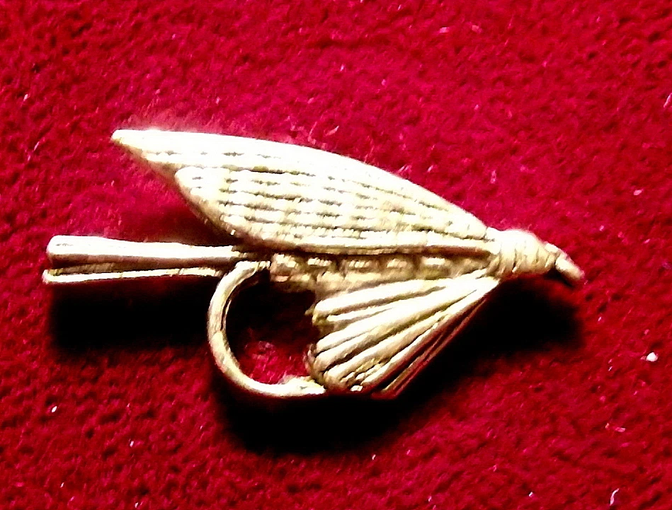 Superb Pewter Trout Fly Fishing Brooch Pin