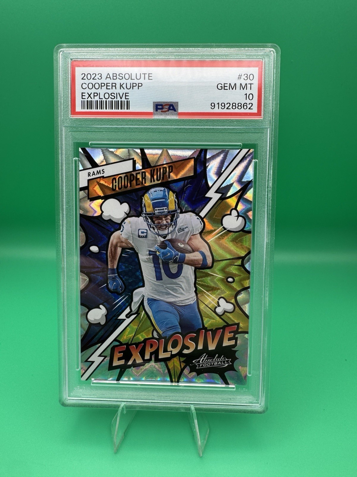 2023 Panini Absolute Explosive Cooper Kupp Los Angeles Rams #30 PSA 10