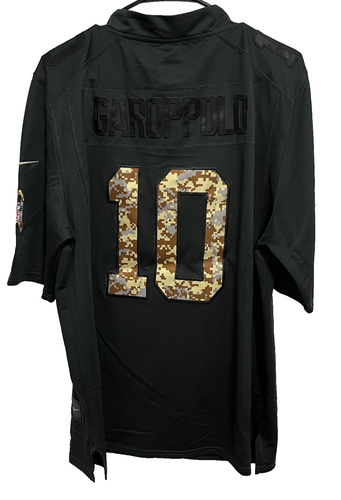 JIMMY GAROPPOLO 10 San Francisco 49ers Men Black Salute Service Jersey L Nike