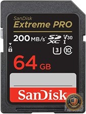 64GB SDXC UHS-I Memory Card C10 U3 V30 4K Ultra HD