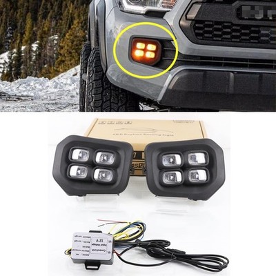 LED Fog Lights DRL Fit for 2016-2023 Toyota Tacoma with Amber Turn Signal Dri...