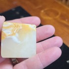 Polished Banded Onyx Stone Egg Figurine with Square Stone Base Stand — photo 10