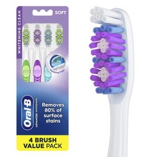 Oral-B 3D White Manual Toothbrush, 4-Pack, St...
