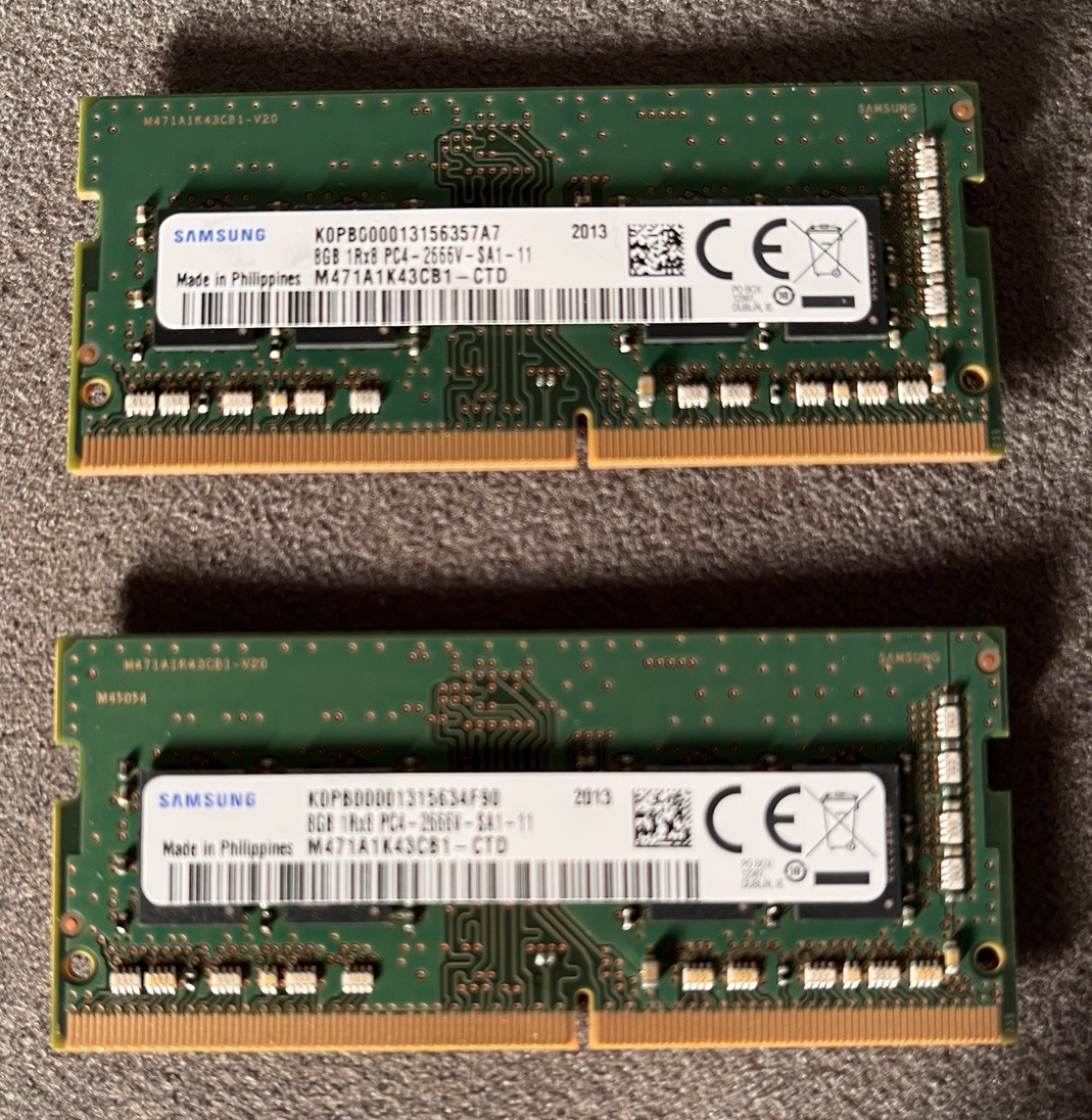 Samsung DDR4 2666MHz 8GB×2 16GB Samsung 16GB (2x8GB) DDR4 2666MHz SODIMM RAM PC4 Tested | eBay