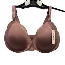 NWT Size 34DD Soma Vanishing 360 Perfect Coverage Lace Trim Bra French Mauve