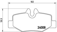 2X Brembo Bremsbelagsatz, Scheibenbremse P 50 051 FüR MERCEDES-BENZ