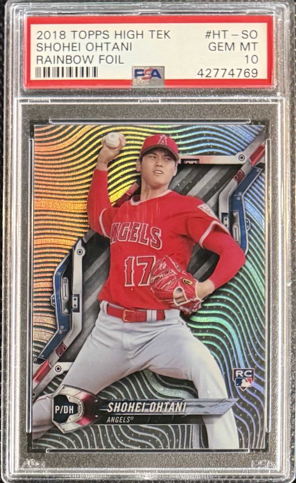 2018 TOPPS HIGH TEK SHOHEI OHTANI ROOKIE #HT-SO RC PSA 10 GEM MINT