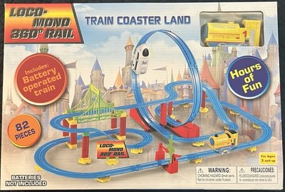 Loco-Mono 360' Rail Train Coaster Toy Roller Coaster Track Set New In Box