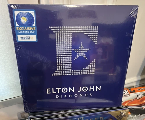 Elton John Diamonds Hits Diamond Blue Vinyl Record 2xLP Exclusive Sealed New