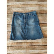 Gap Jeans Women Denim Blue 100 Cotton Skirt Sz 10