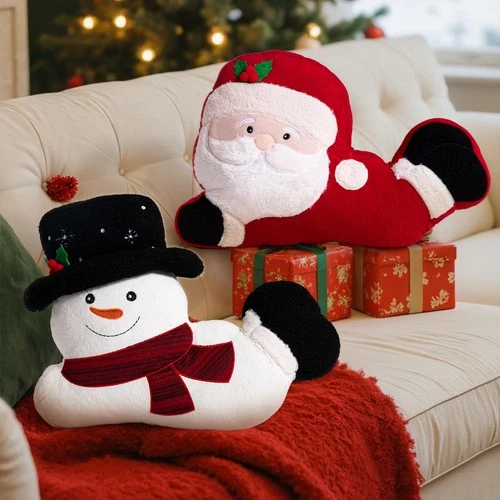 Christmas Pillow Set Soft Santa Decorative Pillow – Fluffy