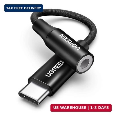 UGREEN USB C to 3.5mm Audio Adapter Type C to Headphone Aux Jack Dongle 24bit/96