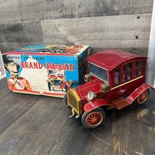 Vintage 1950s Rosko B/O Grand-Pa Car 1440 Tin Litho Battery Operate CP3014296 