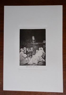 Goya Los Caprichos Plate 53: What a golden beak! (Que pico de oro!) Etching 1973