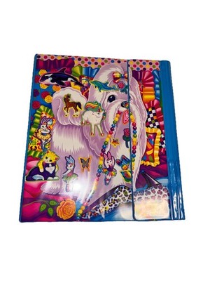 Vintage Lisa Frank Princess Pearl Dog Trapper Keeper Binder
