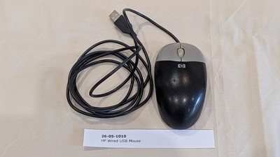 HP M-UV 96 Optical USB 2-Button Computer Mouse w/ Scroll Wheel (Black)