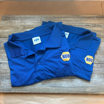 #ad Napa Auto Parts Employee Polo Shirts Mens XL Blue Set of 2 Work Uniform Logo $34.87