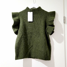 Zara Damen Strickpullover L mit Rüschen