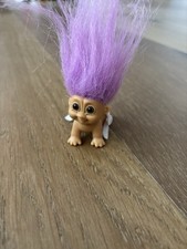 Russ Baby Crawling Troll Doll w/ Purple Hair, Vintage, Moveable Head